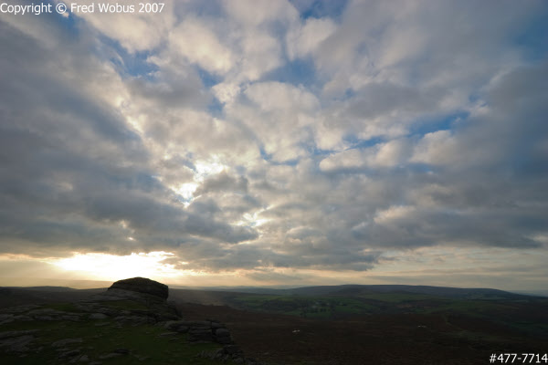 Sunset clouds over Haytor