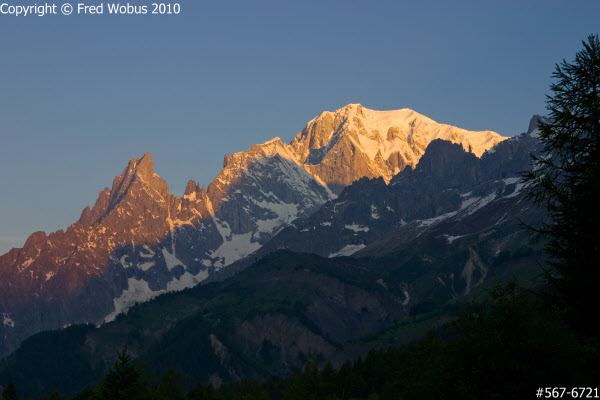 Morning light on mountains